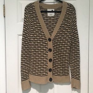 Kensie Pieces Size Large - Camel & Black Cardigan
